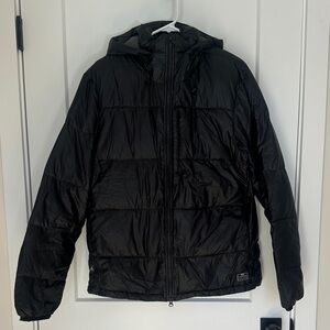 Nike Black Puffy Jacket with hood